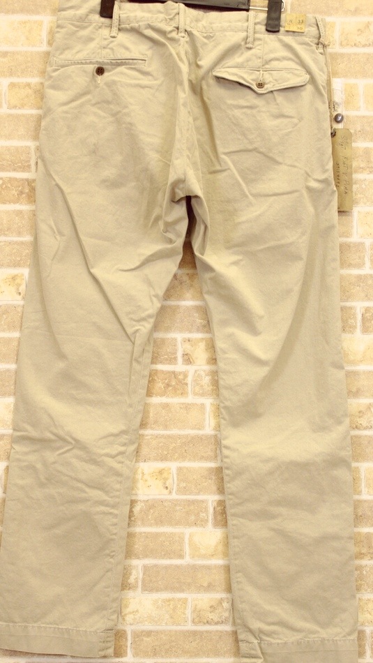(���֥륢���륨��) RRL �����ե��å� ���� �ѥ�� �١����� 33x30 Slim-fit chino pant