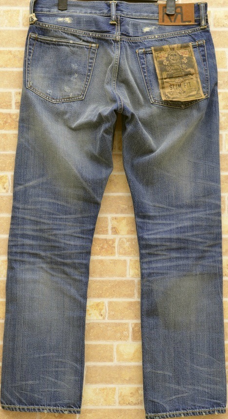 (���֥륢���륨��) RRL ��ڥ����� Stafford �ǥ˥� 32x30 Repaired Denim