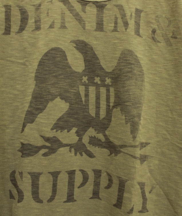 ���ե������ Denim&Supply �ǥ˥�����ץ饤 ����ֿ��� �������� ���ƥ󥷥� �ץ��� T����� XXL