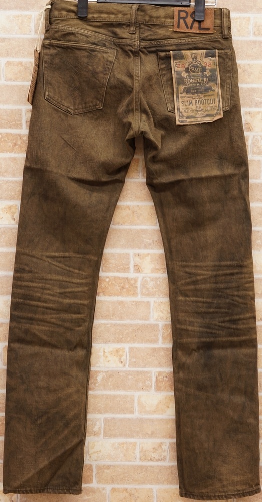 (���֥륢���륨��) RRL������� �֡��ĥ��å� Tobacco Wash ������ 28x32 Slim Boot Cut Jean
