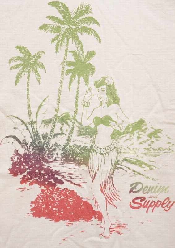 ���ե������ Denim&Supply �ǥ˥�����ץ饤 �ե饬���� T�����  S