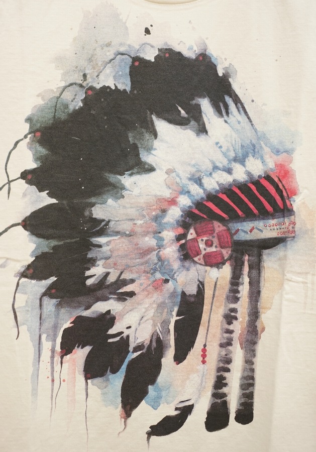 ���ե������ Denim&Supply �ǥ˥�����ץ饤 �������������顼 ����ǥ����� ȱ���� T�����  watercolor cotton t