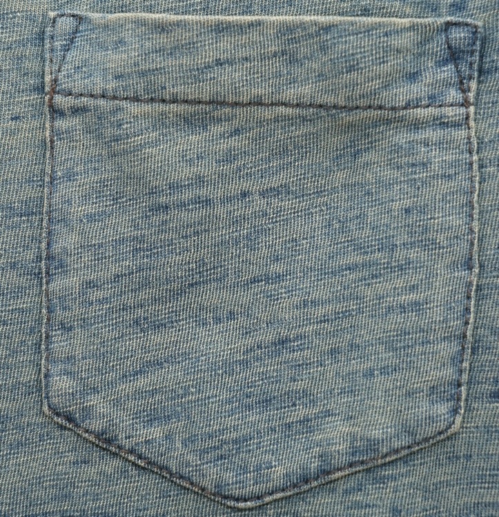 (���֥륢���륨��) RRL ����� �ݥ��å� T����� �����å��� �� ����ǥ��� Slub pocket t washed indigo