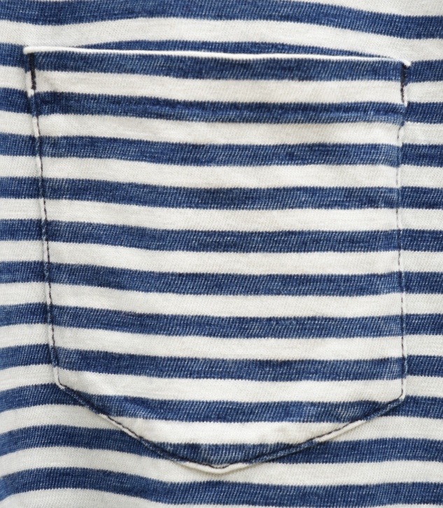 (֥륢륨) RRL ǥ ܡ T ݥå  Indigo Striped Pocket T