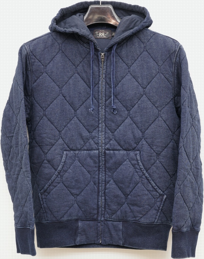 RRL キルテッド インディゴ コットン パーカー　本藍染め　タブルアールエル ダブルアールエル) RRL 本藍染め インディゴダイド キルテッド