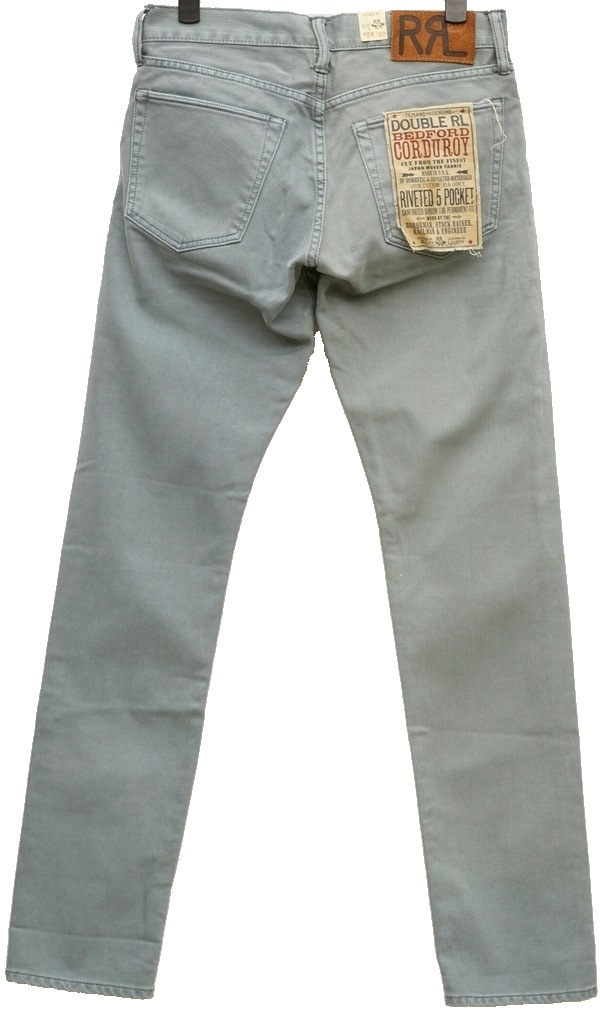 (���֥륢���륨��) RRL ���������� �����ե��å� Bedford �����ǥ���� �ѥ�� Vintage Blue ��� Slim Fit Corduroy Pant