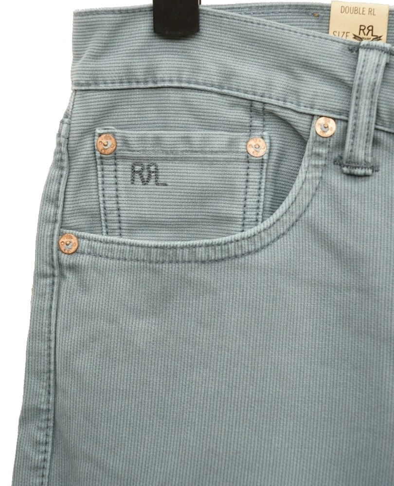 (���֥륢���륨��) RRL ���������� �����ե��å� Bedford �����ǥ���� �ѥ�� Vintage Blue ��� Slim Fit Corduroy Pant
