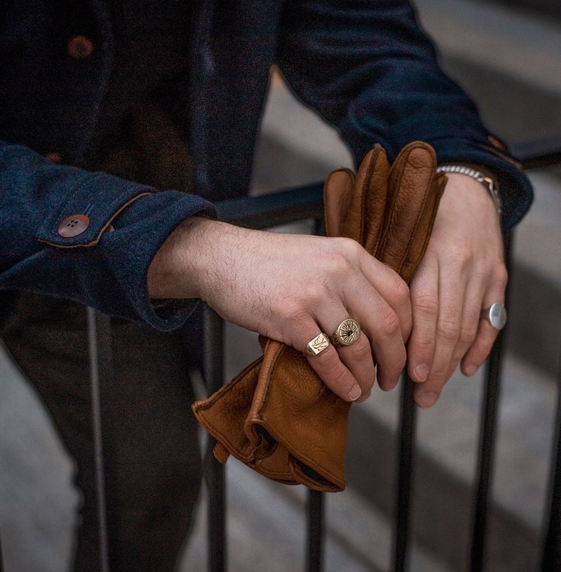 LHN Jewelry(���륨�������� ���奨�꡼) �ϥ�ɥᥤ�� ������� ��� ��� Small Swallow Signet Ring Brass