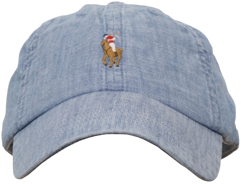 (���ե������) Ralph Lauren �����֥졼 ���ݡ��� ����å� ˹�� ���ݥ���� �ɽ� �֥롼 Chambray Sports Cap