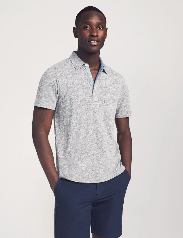 FAHERTY BRAND (�ե���ƥ� �֥���) Ⱦµ �ݥ������ ���ߤꥰ�졼 ��� Short Sleeve Heather Polo Charcoal