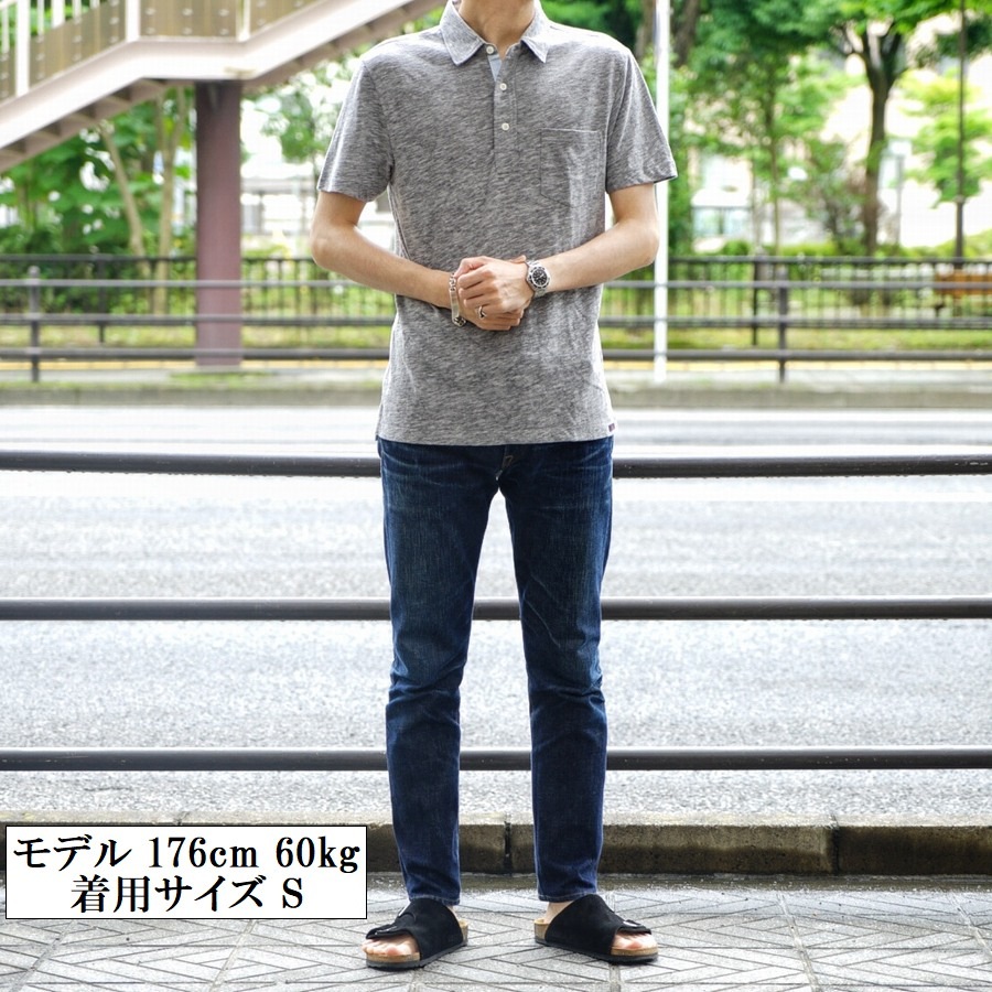 FAHERTY BRAND (�ե���ƥ� �֥���) Ⱦµ �ݥ������ ���ߤꥰ�졼 ��� Short Sleeve Heather Polo Charcoal