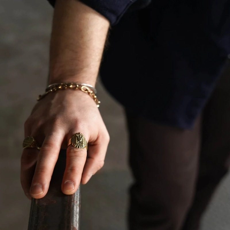 LHN Jewelry(���륨�������� ���奨�꡼) �ϥ�ɥᥤ�� Three of swords ��� �����å� �ϡ��� �� ��� ��� ��˥��å��� Brass Ring