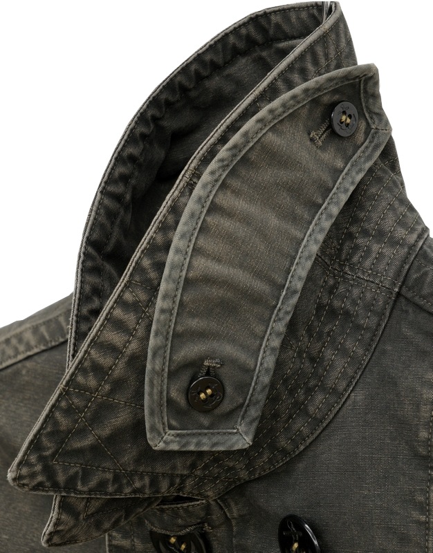 (���֥륢���륨��) RRL ���������� �����å��� �� �����Х� �ԡ������� ��� ���åȥ� �֥�å� Washed Canvas Pea Coat