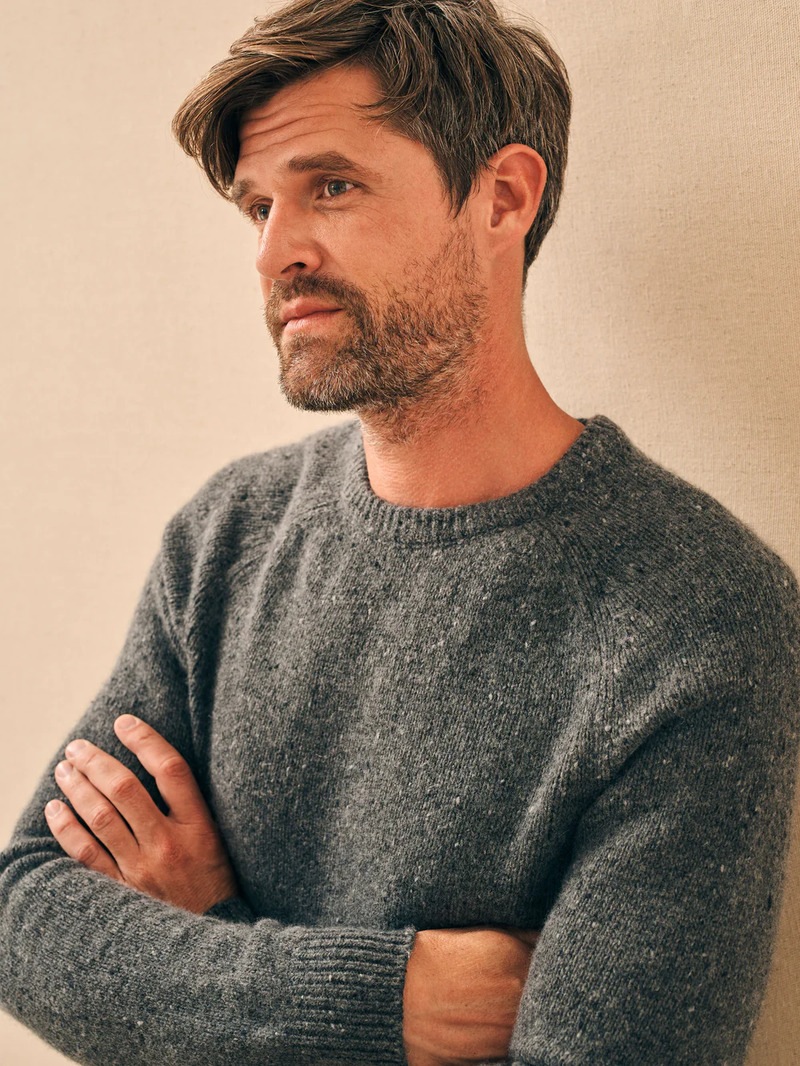 FAHERTY BRAND (եƥ ֥) ɥͥ  롼ͥå  㥳 Donegal Wool Knit Charcoal