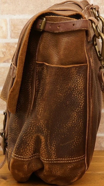 (���֥륢���륨��) RRL �����ꥢ��쥶�� ���ɥ� �Хå� �֥饦�� ��� Distressed Leather Saddle Bag