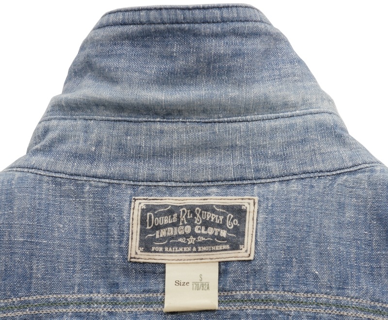 �ڰ��������ʡ�(���֥륢���륨��) RRL ���åȥ�֥��� �������� �֥롼 ��� Cotton-Blend Work Shirt