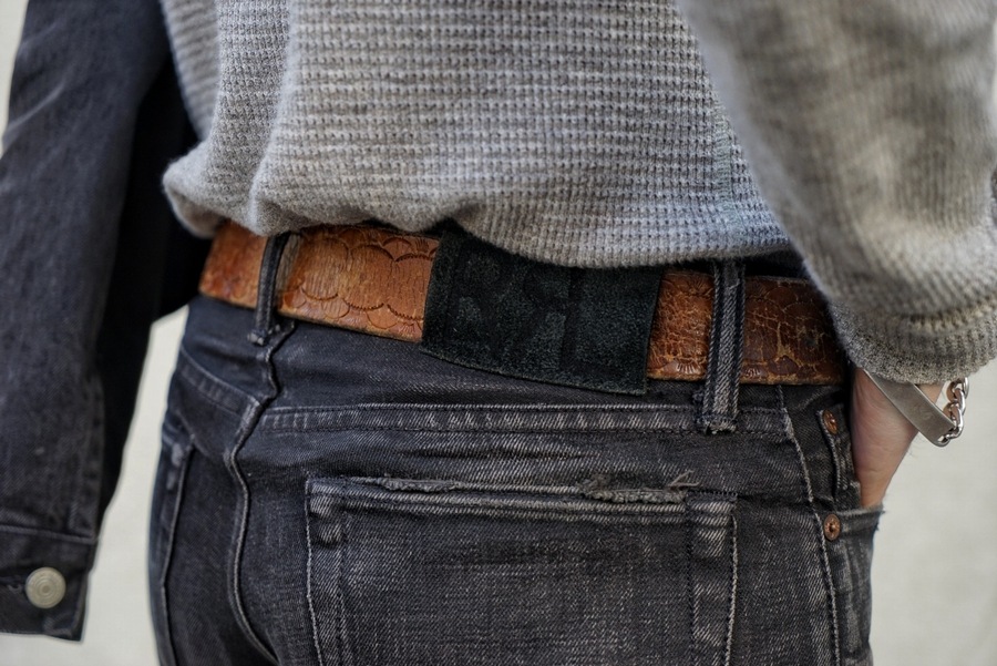 �� ����ʪ ���� �ۥ�����ơ��� �쥶�� �٥�� ����ƥ����� �֥饦�� No.1 ��� Vintage Leather Belt Brown