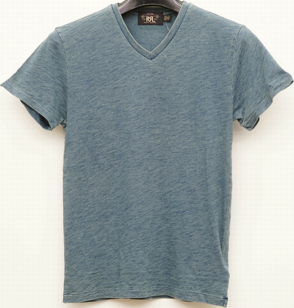 (֥륢륨) RRL Vͥå ǥ åȥ 㡼 T   Indigo Cotton V-neck T-Shirt
