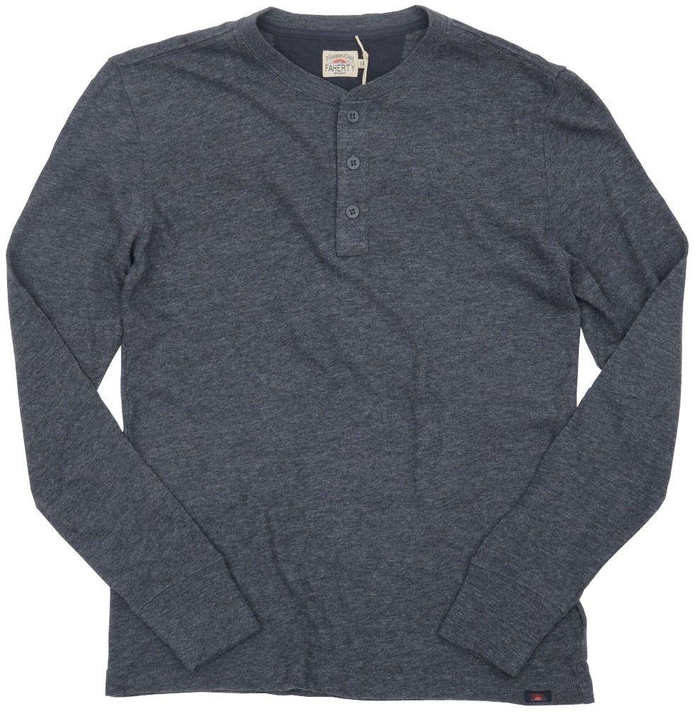 FAHERTY BRAND (�ե���ƥ� �֥���) ����ꥫ�����åȥ���� �إ�꡼ ���ߤ�ͥ��ӡ� ��� Slub Cotton Henley Navy Heather