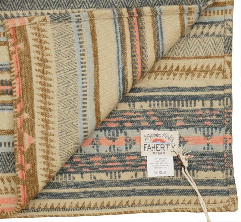 FAHERTY BRAND (ファリティ ブランド) Adirondack ブランケット コットン ネイティブ柄 Neskowin