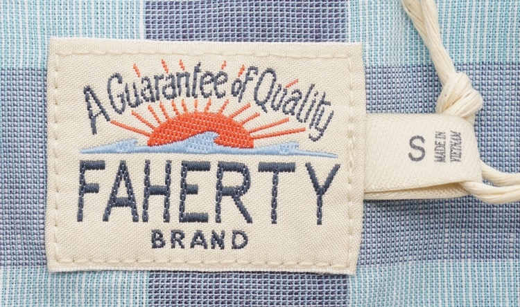 FAHERTY BRAND (�ե���ƥ� �֥���) ��ͥ�֥��� Cloud �Хåե����������å� Ⱦµ ����� �ͥ��ӡ� x �ߥ�� ��� Blend Shirt