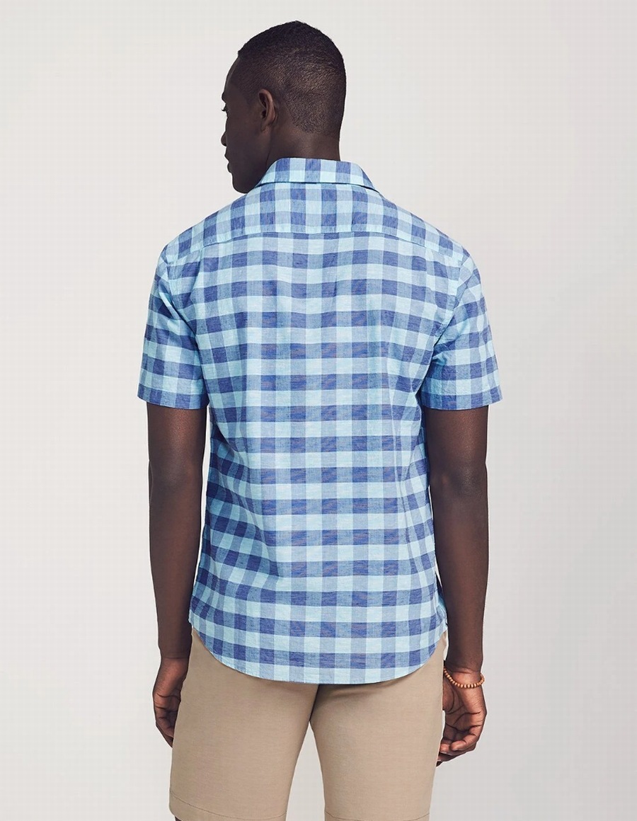 FAHERTY BRAND (�ե���ƥ� �֥���) ��ͥ�֥��� Cloud �Хåե����������å� Ⱦµ ����� �ͥ��ӡ� x �ߥ�� ��� Blend Shirt