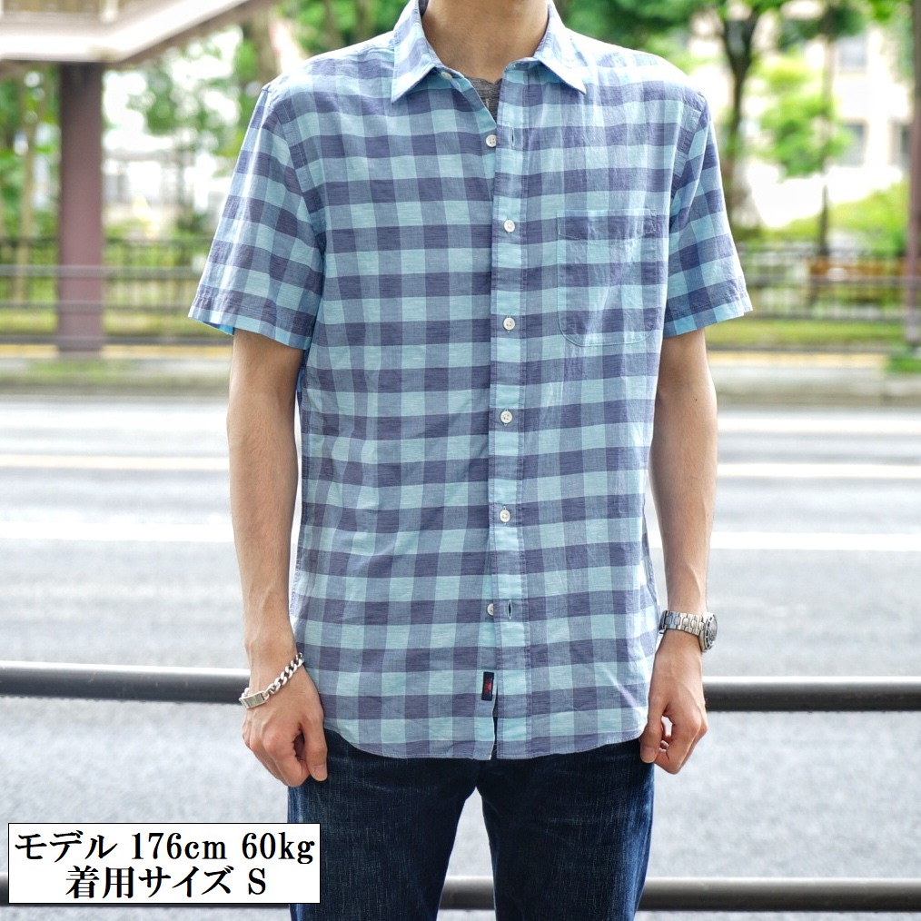 FAHERTY BRAND (�ե���ƥ� �֥���) ��ͥ�֥��� Cloud �Хåե����������å� Ⱦµ ����� �ͥ��ӡ� x �ߥ�� ��� Blend Shirt