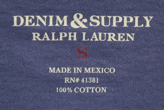 ���ե������ Denim&Supply �ǥ˥�����ץ饤 ���ҥ� ���� �ץ��� �ԥ���� �֥롼 S