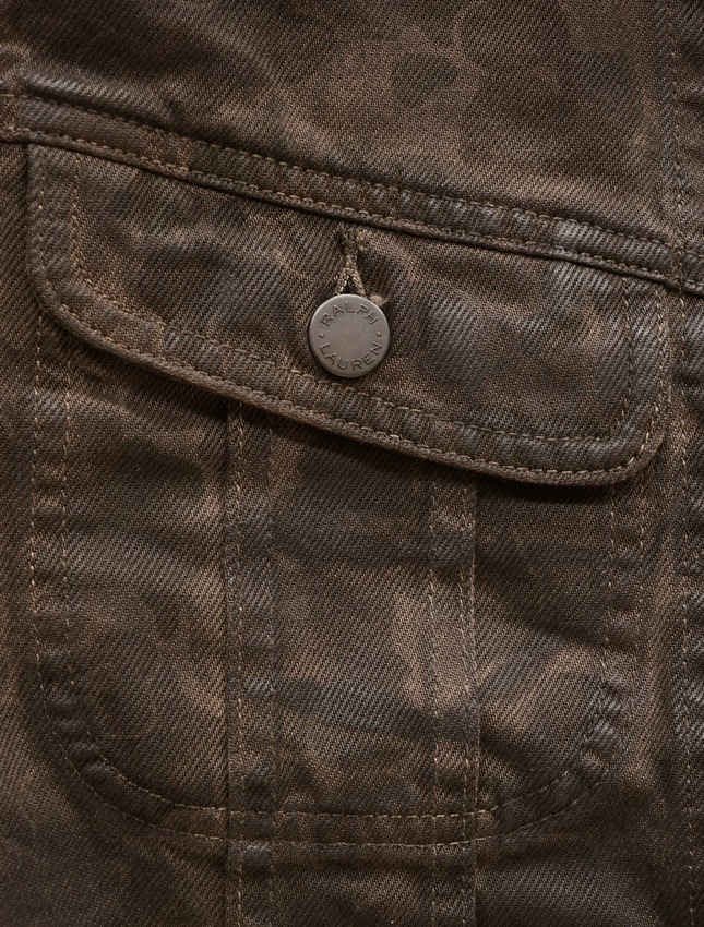 (���ե������) Ralph Lauren Camo �ǥ˥� �ȥ�å��� ���㥱�å� ����ե� XS Denim Trucker Jacket