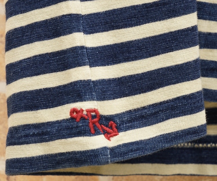 (���ե������) Ralph Lauren ����ǥ������� ���ɽ� �ܡ����� �ݥ��å� T����� XXL Indigo Dyed Striped T
