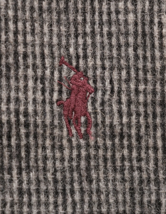 (���ե������) Ralph Lauren ����� �ץ�å� ������֥��� �������� �����ꥢ�� �ޥե顼 �֥�å� x ���졼 Glen Plaid Wool-Blend Scarf Black