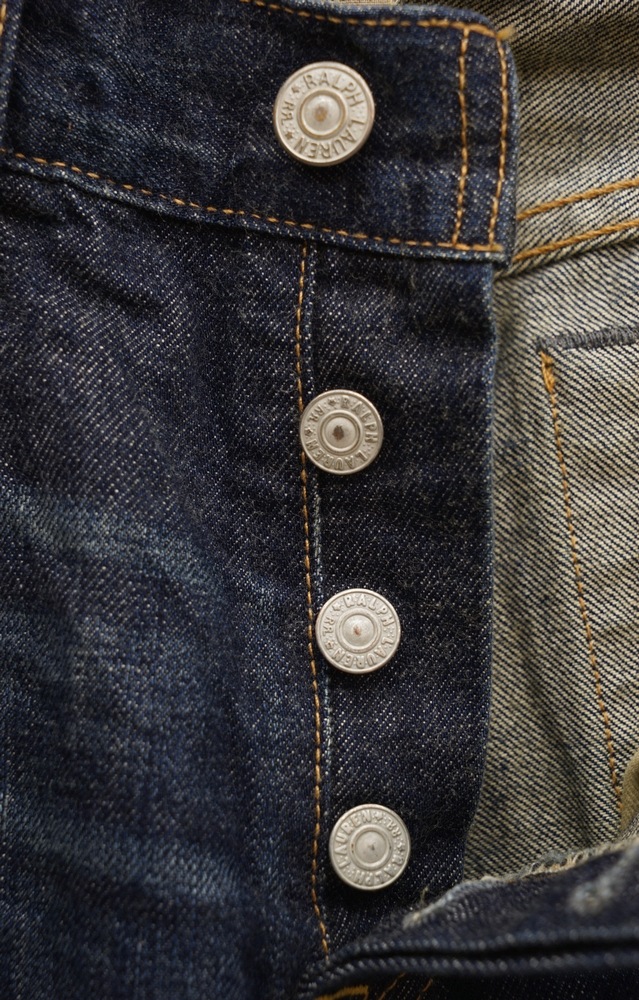 (���֥륢���륨��) RRL �ƹ��� �������ȥ졼�� Stillwater �����������å���ǥ˥� Low Straight Dark Wash Denim