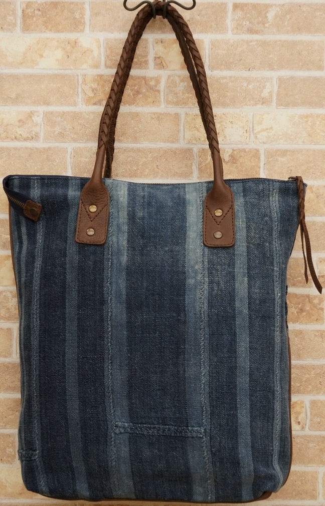 (Will Leather Goods) ������ �쥶�����å� ���եꥫ�� ����ǥ��� �ȡ��� �Хå� No.1 Indigo North South Tote