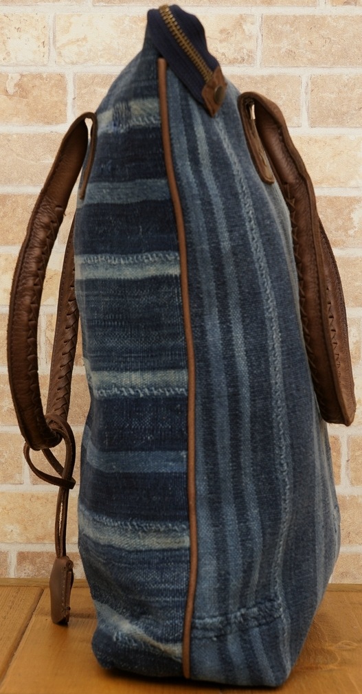 (Will Leather Goods) ������ �쥶�����å� ���եꥫ�� ����ǥ��� �ȡ��� �Хå� No.1 Indigo North South Tote