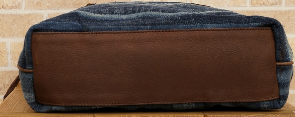 (Will Leather Goods) ������ �쥶�����å� ���եꥫ�� ����ǥ��� �ȡ��� �Хå� No.1 Indigo North South Tote