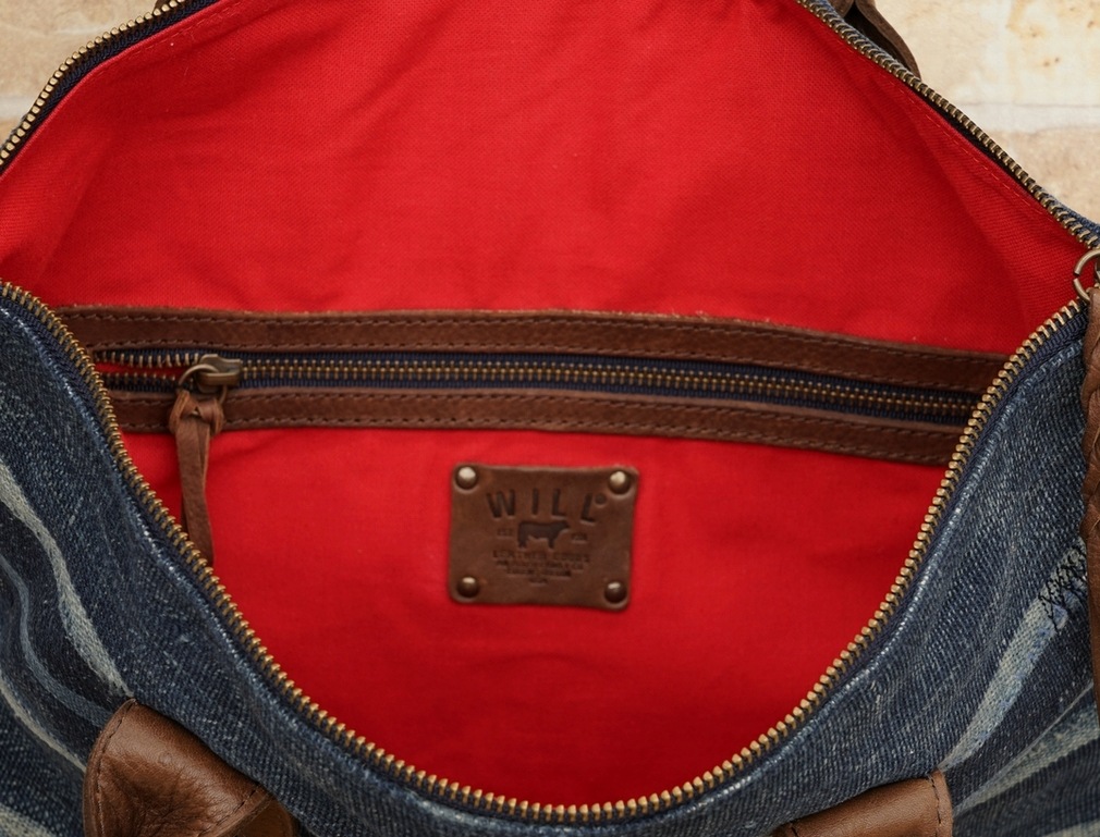 (Will Leather Goods) ������ �쥶�����å� ���եꥫ�� ����ǥ��� �ȡ��� �Хå� No.1 Indigo North South Tote