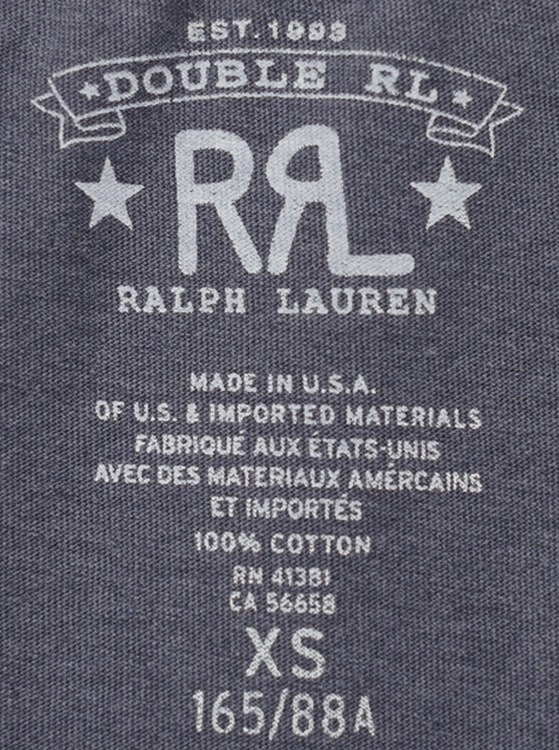 (֥륢륨) RRL ƹ åȥ 㡼 եå  T ֥롼  Cotton Jersey Tshirt Gentian Blue