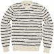 FAHERTY BRAND (�ե���ƥ� �֥���) �ӡ��� ���ȥ饤�� �������� �ۥ磻�� x �֥롼 Beach Stripe Sweater