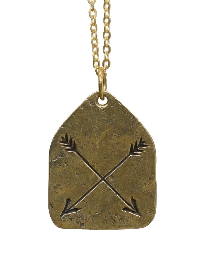 LHN Jewelry(���륨�������� ���奨�꡼) �ƹ��� �ϥ�ɥᥤ�� ������ �ͥå��쥹 ��� Arrow Charm Necklace Brass