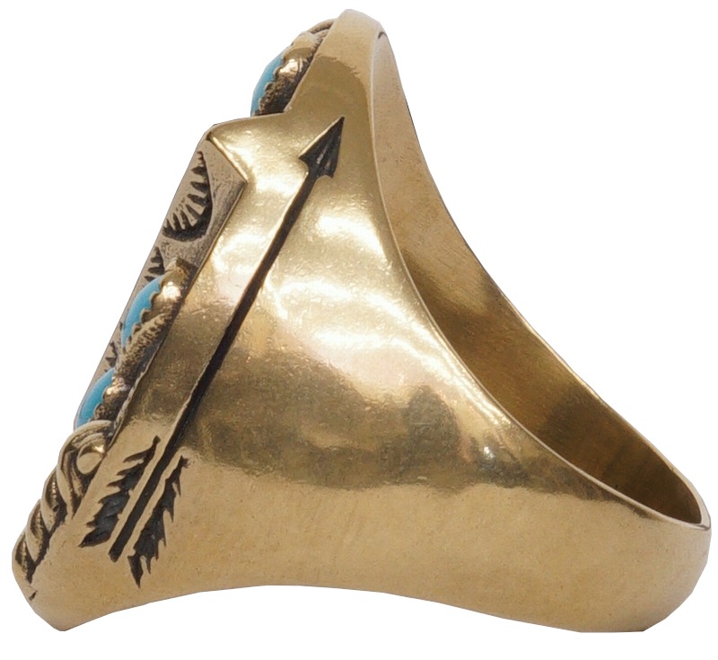LHN Jewelry(륨 奨꡼) ϥɥᥤ  x    ͥƥ Southwestern Turquoise Ring Brass