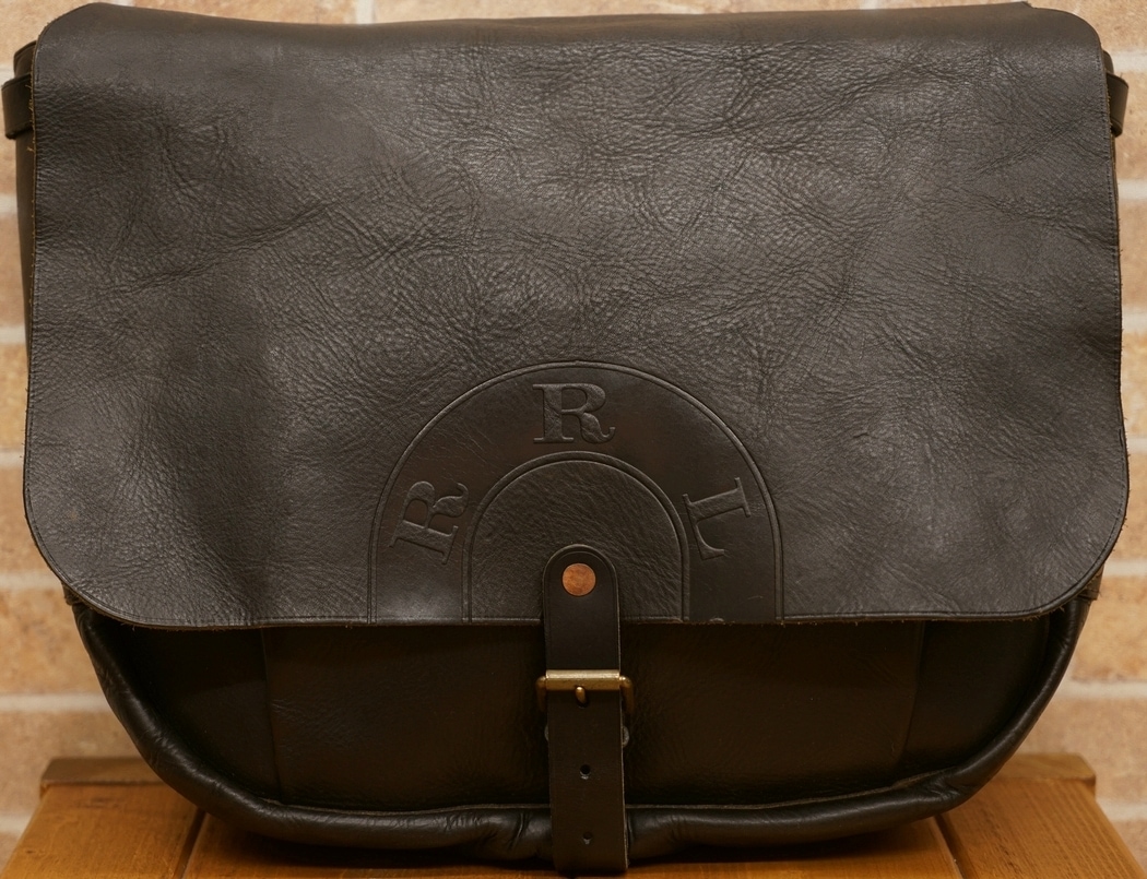 (֥륢륨) RRL ꥢ쥶 å󥸥㡼 Хå ֥å Tumbled Leather Messenger Bag Black