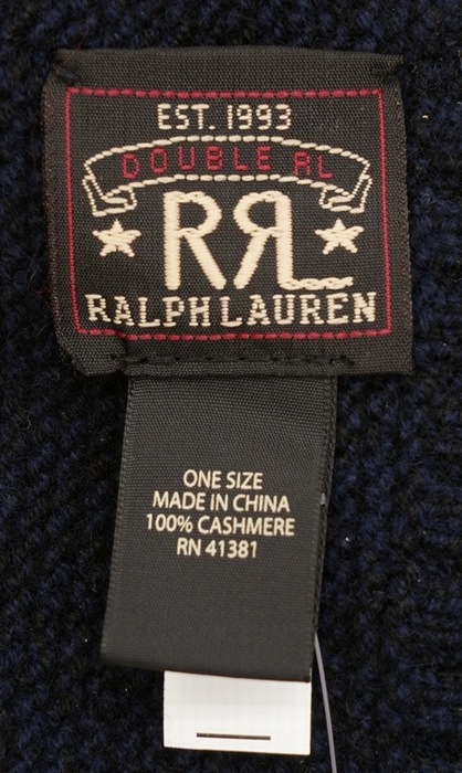 (���֥륢���륨��) RRL �����ߥ� 100% �˥åȥ���å� �������ͥ��ӡ� Cashmere Hat Dark Navy