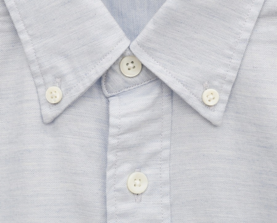 FAHERTY BRAND (�ե���ƥ� �֥���) ���å����ե����� �ܥ�������� Ⱦµ����� ���ߤ� �֥롼 ���ȥ�å� ��� Stretch Oxford Shirt Heather Blue