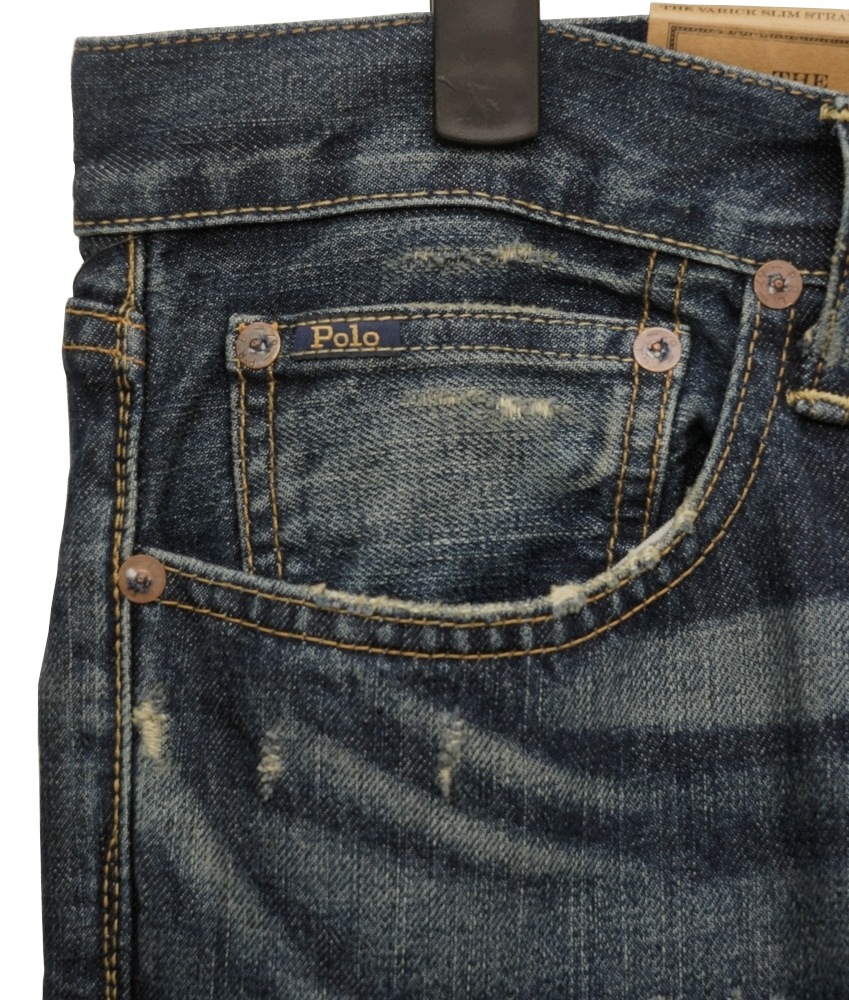 (���ե������) Ralph Lauren Varick ����� ���ȥ졼�� ������ ���᡼�� ��ڥ��ù� �ǥ˥� ��� Slim Jean