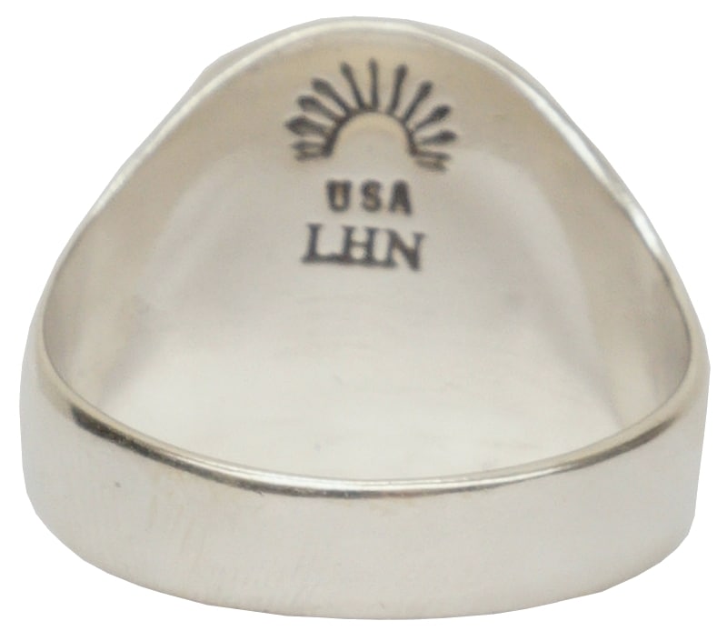 LHN Jewelry(���륨�������� ���奨�꡼) �ϥ�ɥᥤ�� Rose Signet ������ ��� �Х� ����С� ��� ��˥��å��� Silver Ring