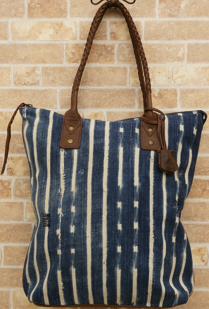 (Will Leather Goods) ������ �쥶�����å� ���եꥫ�� ����ǥ��� �ȡ��� �Хå� No.3 ���ƥå� Indigo North South Tote