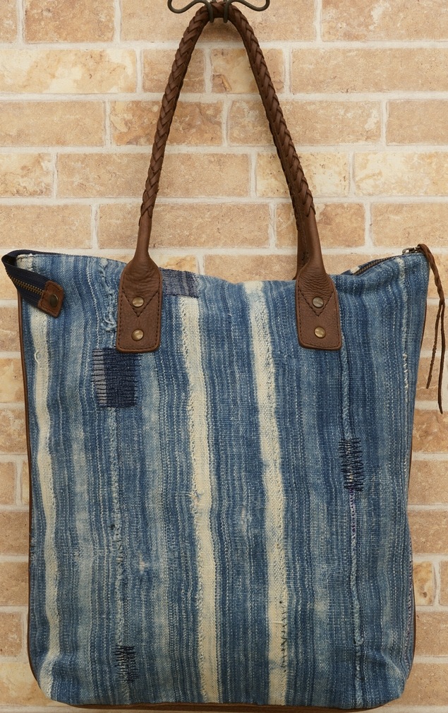 (Will Leather Goods) ������ �쥶�����å� ���եꥫ�� ����ǥ��� �ȡ��� �Хå� No.3 ���ƥå� Indigo North South Tote