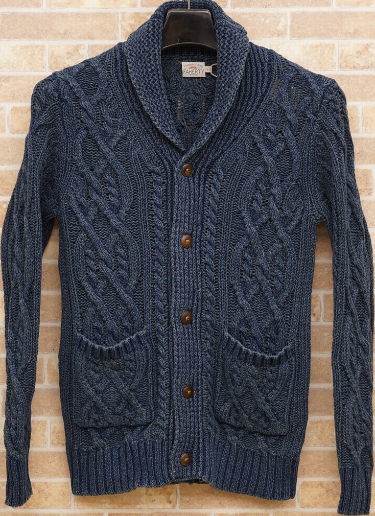 FAHERTY BRAND (ファレティ ブランド) 本藍染め ショールカラー 