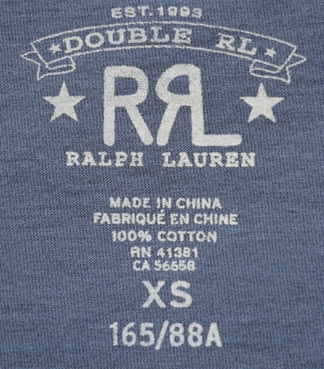 (֥륢륨) RRL 롼ͥå ԥ ɽ  å ֥롼 Crewneck Tshirt Blue