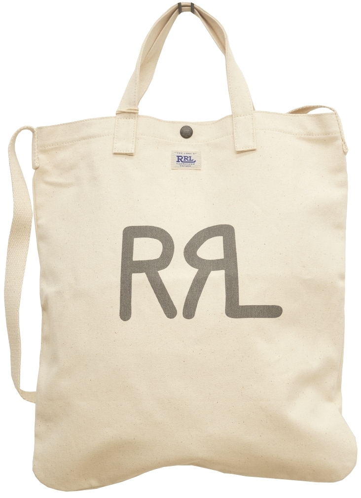 【訳有り】RRL キャンパスロゴ　マーケットトート RRL (ダブルアールエル) キャンバス ロゴ マーケット トート